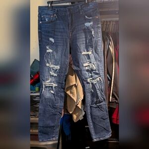 Men's Aeropostale Distressed Athletic Skinny Jeans